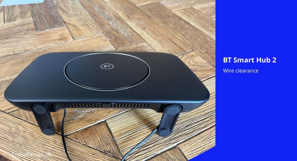 BT smart hub with wire management feature shown. 