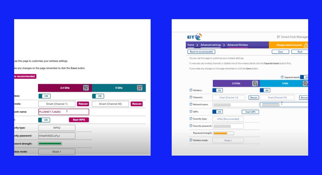 Plusnet router admin example. 